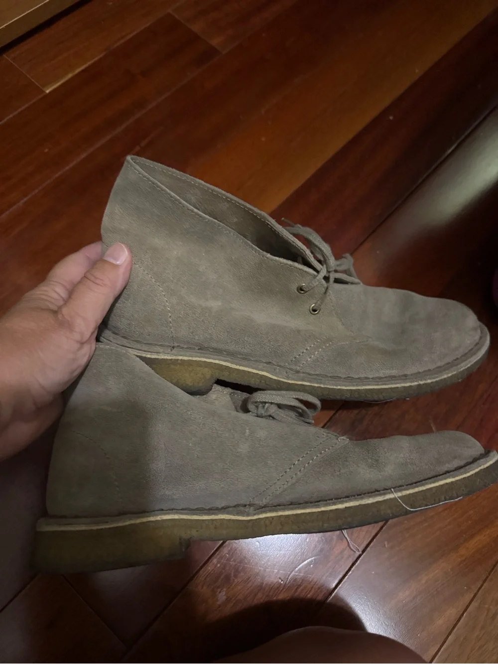 Women's Clarks Originals Suede Lace-Up Desert Boots in sand